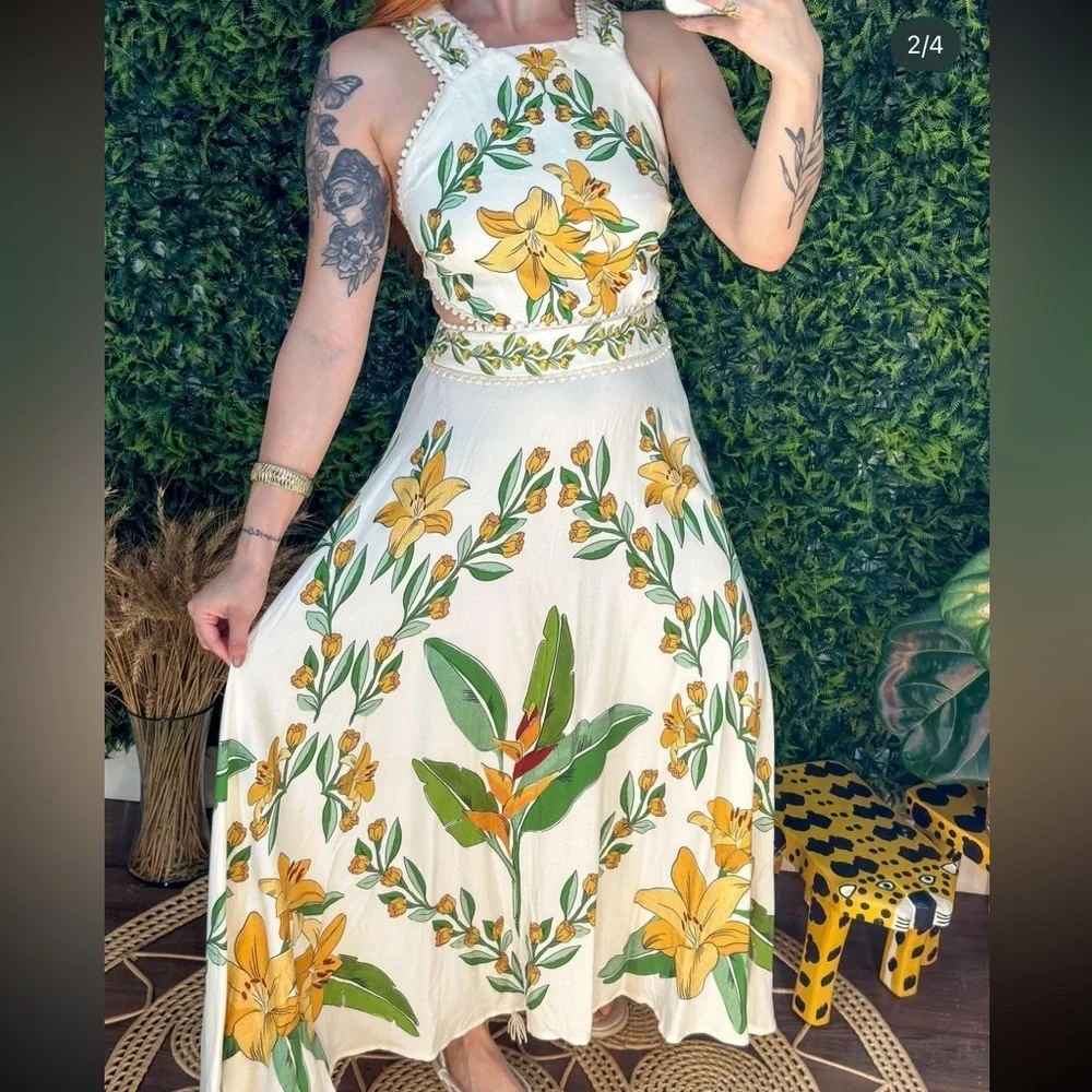FARM Rio Tropical Long Dress Size S